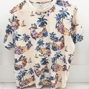 Original Use Cream Tropical Print Kids Tee